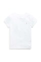 Polo Ralph Lauren tricou de bumbac pentru copii uni alb 312833549064