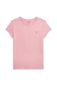 Dětské bavlněné tričko Polo Ralph Lauren kulatý růžová 312941106001