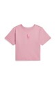 Детская хлопковая футболка Polo Ralph Lauren аппликация розовый 313941123002