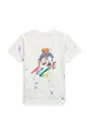 bela Otroška bombažna kratka majica Polo Ralph Lauren Fantovski