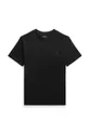 črna Otroška bombažna kratka majica Polo Ralph Lauren Fantovski