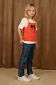 оранжевый Детская хлопковая футболка Mini Rodini Детский