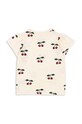 Konges Sløjd tricou de bumbac pentru copii KS100258 rosu SS24