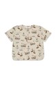Детская хлопковая футболка Konges Sløjd узор бежевый KS100053