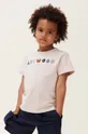 bézs Liewood gyerek pamut póló Sixten Placement Shortsleeve T-shirt Gyerek