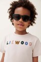 Liewood t-shirt bawełniany dziecięcy Sixten Placement Shortsleeve T-shirt LW18799 beżowy