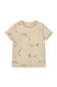 beżowy Liewood t-shirt bawełniany niemowlęcy Apia Baby Printed Shortsleeve T-shirt Dziecięcy