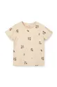 roza Pamučna majica kratkih rukava za bebe Liewood Apia Baby Printed Shortsleeve T-shirt Dječji