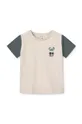 turkusowy Liewood t-shirt bawełniany niemowlęcy Apia Baby Placement Shortsleeve T-shirt Dziecięcy