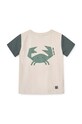 Liewood tricou din bumbac pentru bebelusi Apia Baby Placement Shortsleeve T-shirt LW19074 turcoaz SS24