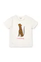beżowy Liewood t-shirt bawełniany niemowlęcy Apia Baby Placement Shortsleeve T-shirt Dziecięcy