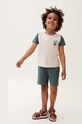 Liewood tricou de bumbac pentru copii Apia Placement Shortsleeve T-shirt print turcoaz LW19075