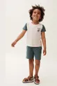 turkizna Otroška bombažna kratka majica Liewood Apia Placement Shortsleeve T-shirt Otroški