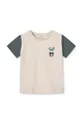 Otroška bombažna kratka majica Liewood Apia Placement Shortsleeve T-shirt turkizna