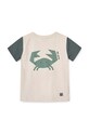 Băieți Liewood tricou de bumbac pentru copii Apia Placement Shortsleeve T-shirt LW19075 turcoaz