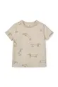 beżowy Liewood t-shirt bawełniany dziecięcy Apia Printed Shortsleeve T-shirt Dziecięcy