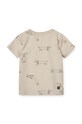 Liewood t-shirt bawełniany dziecięcy Apia Printed Shortsleeve T-shirt LW19383 beżowy SS24