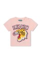 Detské bavlnené tričko Kenzo Kids bavlna ružová K60381.