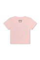 Detské bavlnené tričko Kenzo Kids K60381. ružová SS24