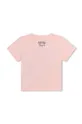 Παιδικό βαμβακερό μπλουζάκι Kenzo Kids ροζ