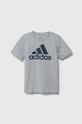 niebieski adidas t-shirt bawełniany dziecięcy Dziecięcy