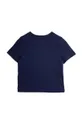 Dječja pamučna majica kratkih rukava Mini Rodini Jogging mornarsko plava
