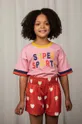 roza Otroška bombažna kratka majica Mini Rodini Otroški