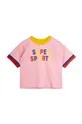 Mini Rodini t-shirt bawełniany dziecięcy różowy