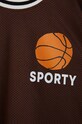 Dětské tričko Mini Rodini Basket hnědá 2422012316