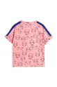 Παιδικό μπλουζάκι Mini Rodini Cathlethes ροζ