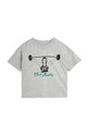 Mini Rodini tricou de bumbac pentru copii Club muscles print gri 2422014394