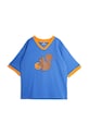 Дитяча бавовняна футболка Mini Rodini 2422015360 блакитний SS24
