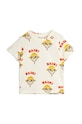 Mini Rodini t-shirt bawełniany dziecięcy Hike 2422017111 biały SS24