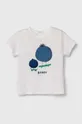 bela Otroška bombažna majica United Colors of Benetton Otroški