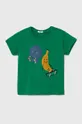 zielony United Colors of Benetton t-shirt bawełniany niemowlęcy Dziecięcy