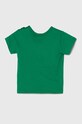 Мальчик Детская хлопковая футболка United Colors of Benetton 3I1XA104Q.W.Seasonal зелёный