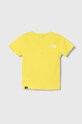 Παιδικό μπλουζάκι The North Face SIMPLE DOME TEE NF0A87T4 κίτρινο SS24