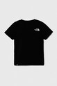 The North Face t-shirt dziecięcy SIMPLE DOME TEE NF0A87T4 czarny SS24
