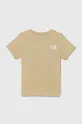 The North Face t-shirt bawełniany dziecięcy NEW GRAPHIC TEE beżowy