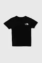 The North Face t-shirt in cotone per bambini NEW GRAPHIC TEE nero
