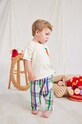 Детская хлопковая футболка Bobo Choses 124AB113 бежевый
