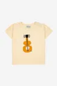 zlatna Dječja pamučna majica kratkih rukava Bobo Choses Dječji