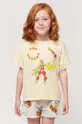 rumena Otroška bombažna kratka majica Bobo Choses Otroški