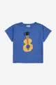 Дитяча бавовняна футболка Bobo Choses блакитний