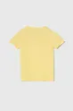 Παιδικό βαμβακερό μπλουζάκι Lacoste κίτρινο
