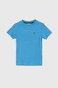 Lacoste t-shirt bawełniany dziecięcy bawełna niebieski TJ1122.PPYH