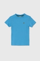 Lacoste t-shirt bawełniany dziecięcy bawełna niebieski TJ1122.PPYH