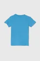 Otroška bombažna kratka majica Lacoste modra