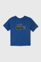 μπλε Παιδικό βαμβακερό μπλουζάκι Lacoste Παιδικά