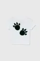 Παιδικό βαμβακερό μπλουζάκι Lacoste λευκό